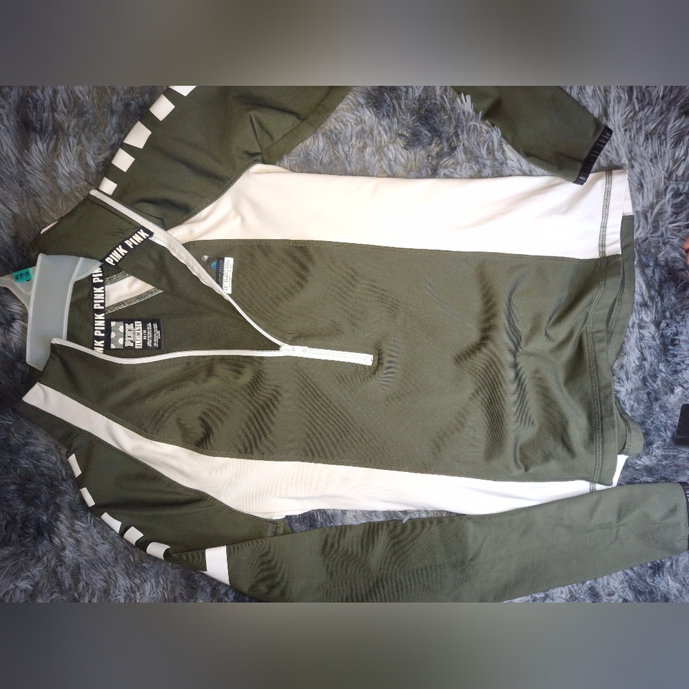 Victoria's Secret Olive and White Womens Shirt Jacket